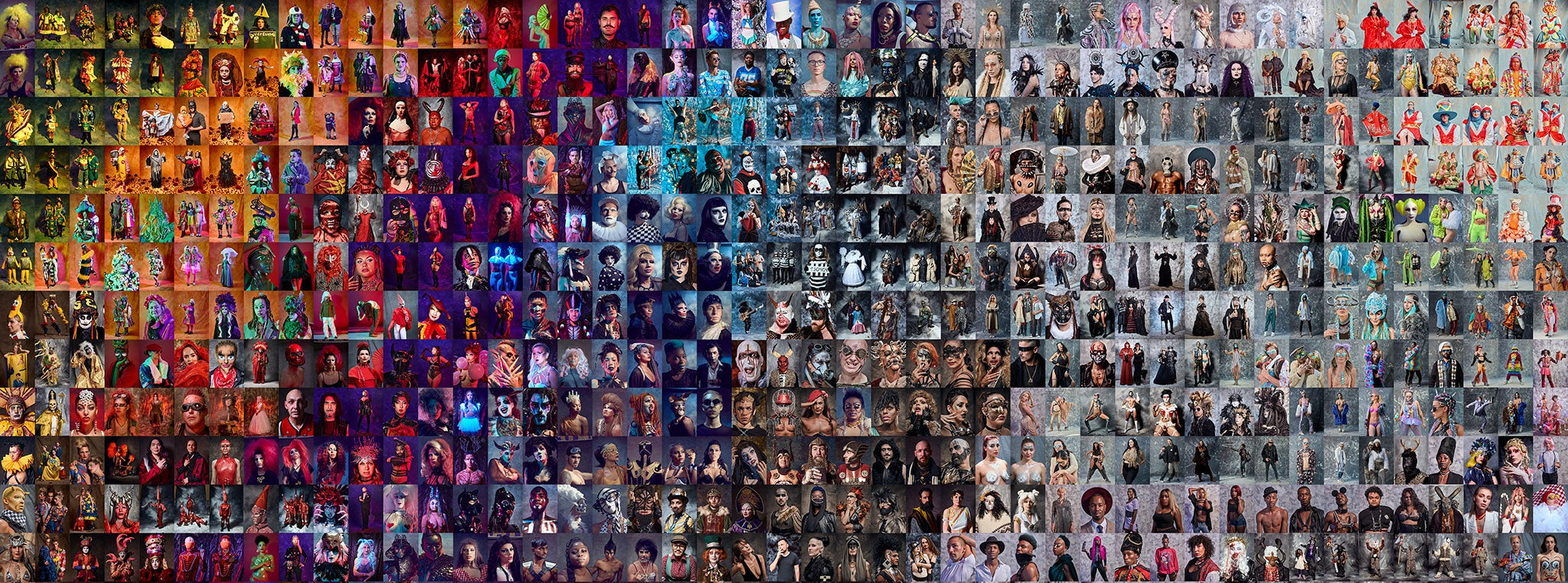 Mayflies Projects grid of 1,000 portrait participants