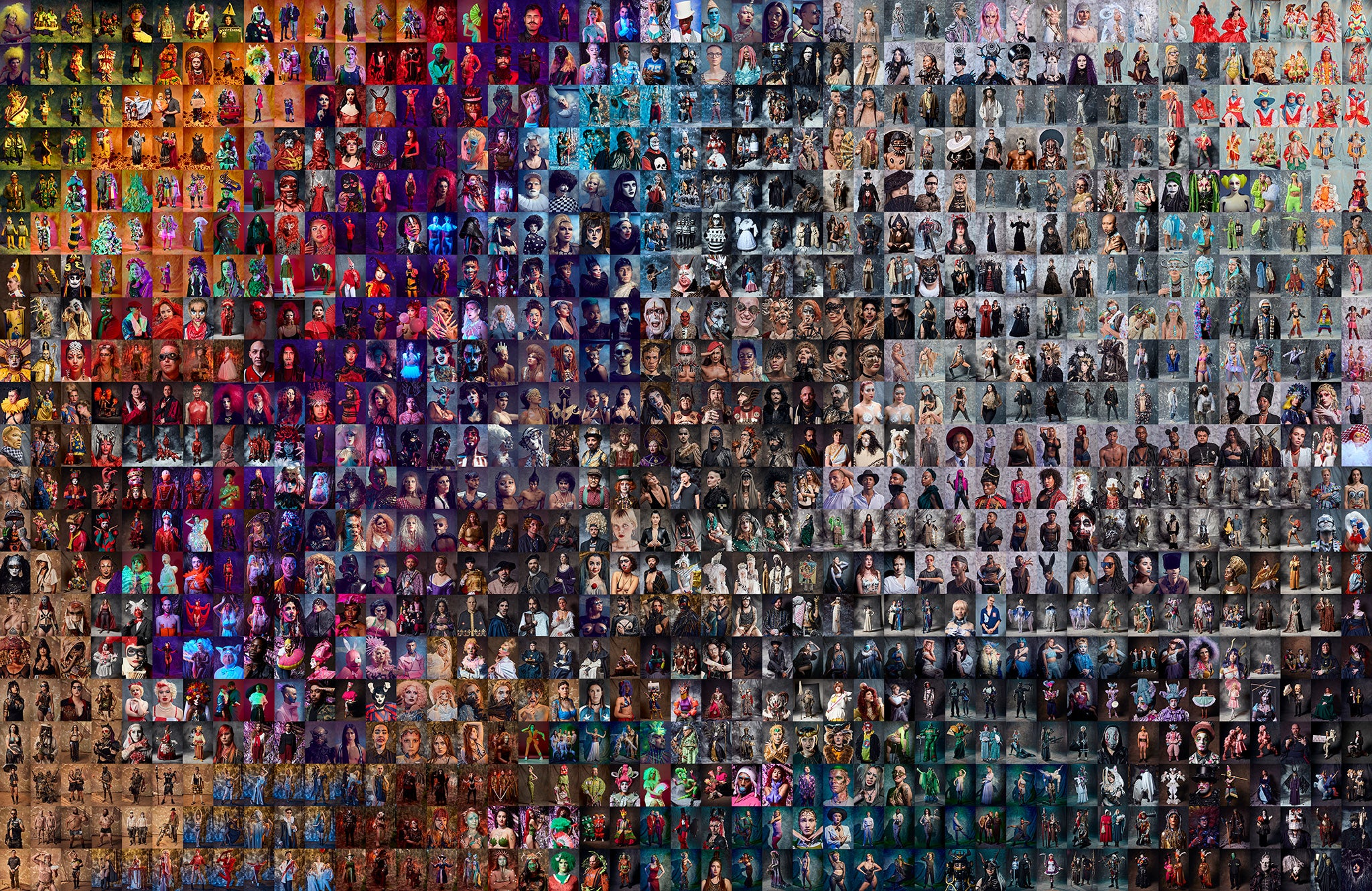 Mayflies Projects grid of 1,000 portrait participants