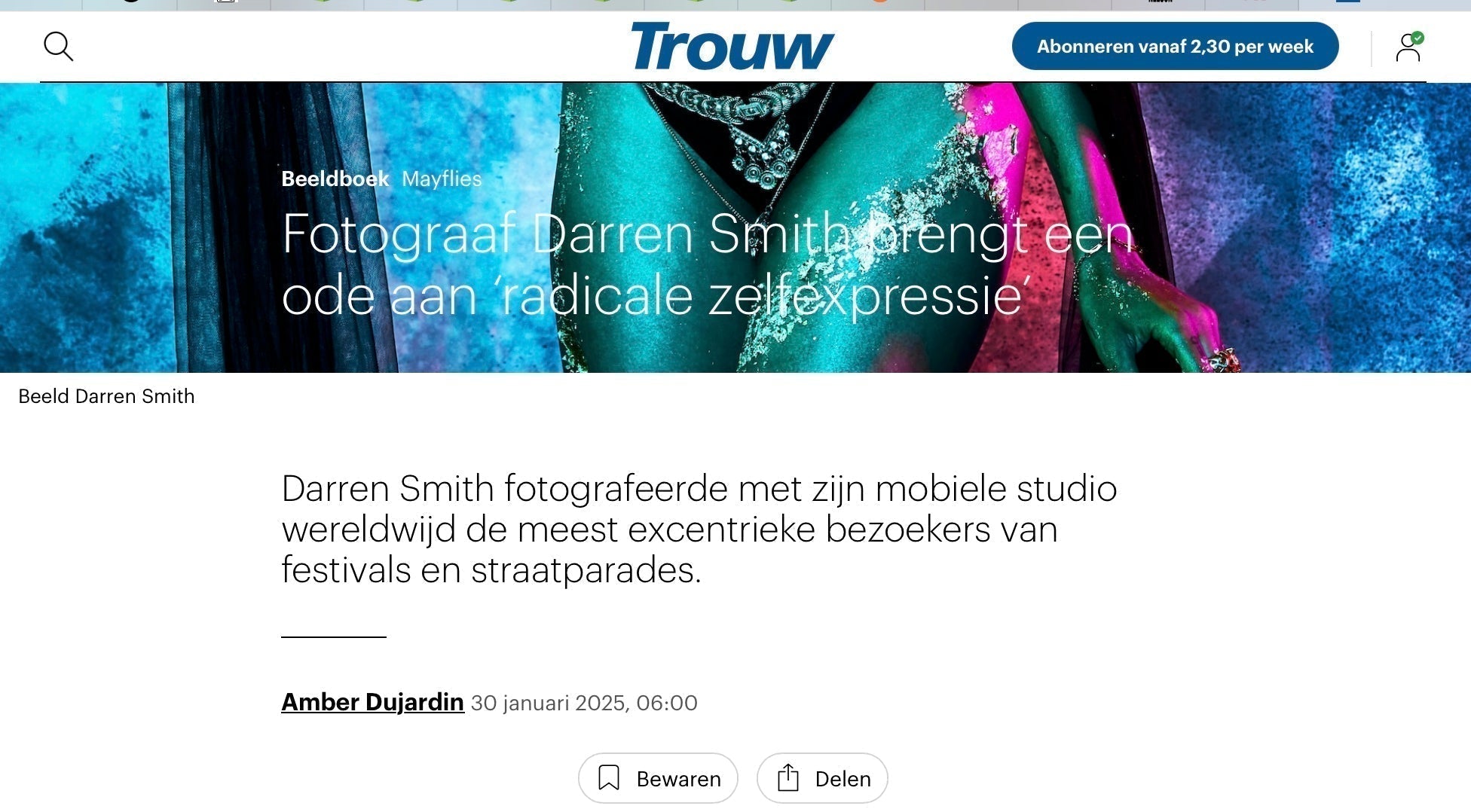 Mayflies featured in De Trouw newspaper