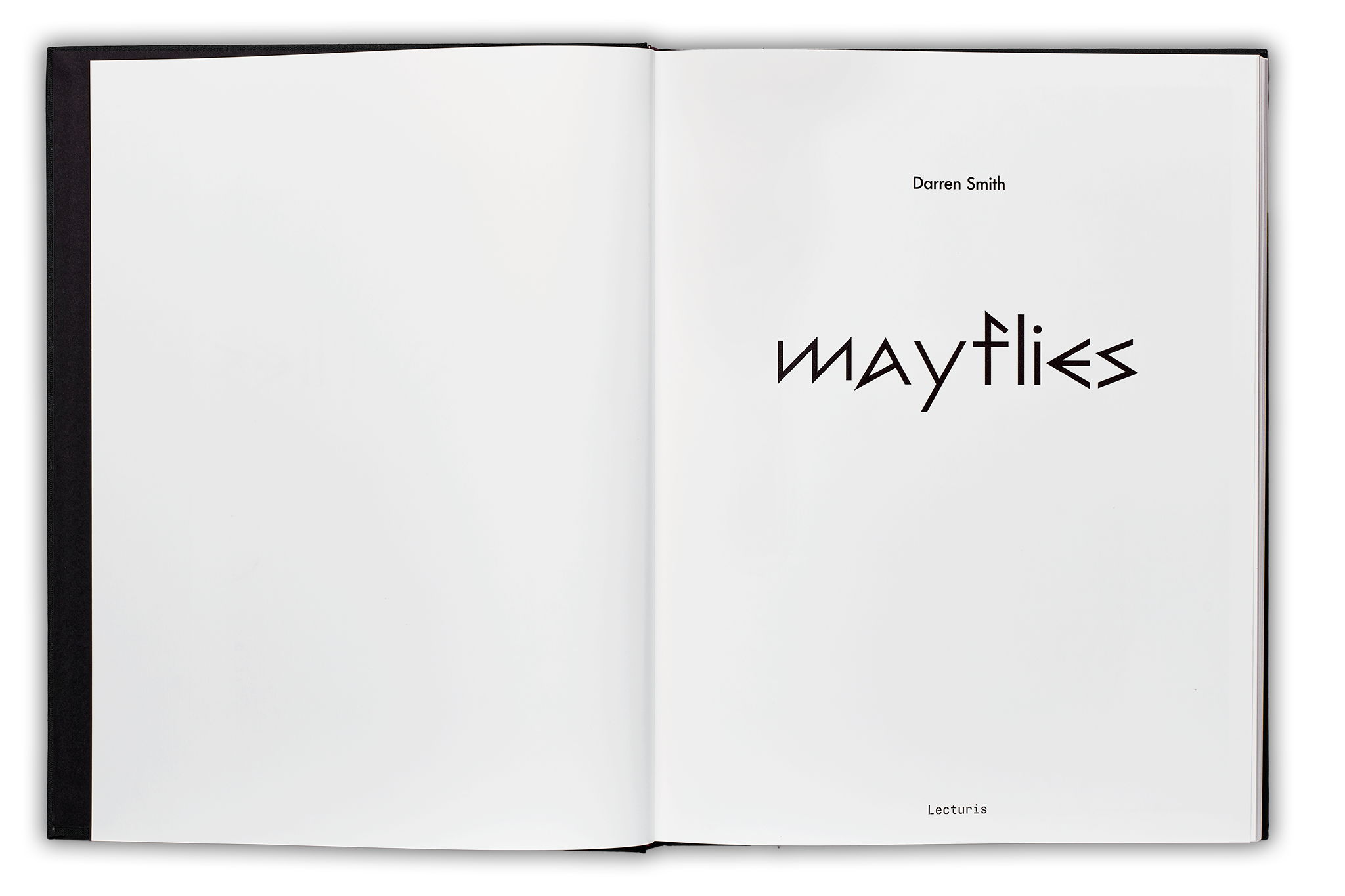 Mayflies by Darren Smith, title page in a runic font